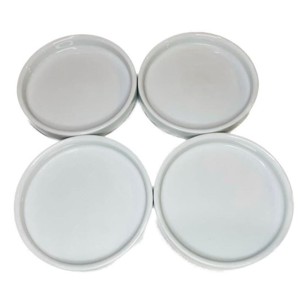 Drink Coaster Set Porcelain Zassenhaus Mill Trivets 4 White Beverage Coffee Lip
